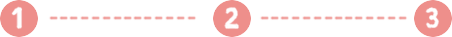 Red numbers from 1 to 3 separated by dotted lines
